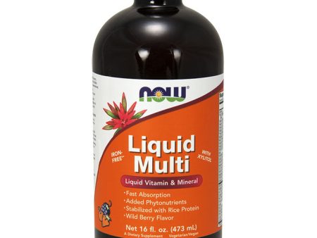 Liquid Multi - Wild Berry, Vegetarian Non-GE, 16 oz, NOW Foods For Cheap