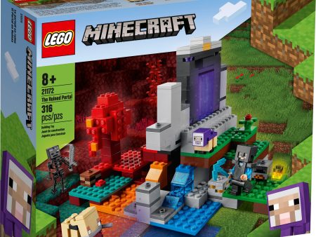 Kit de construcción LEGO Minecraft The Ruined Portal 21172 Hot on Sale