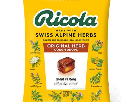 Herb Cough & Throat Drops, Cough Suppressant, Original, 21 Drops, Ricola Sale