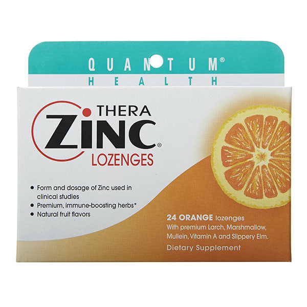 Thera Zinc Lozenges, Orange, 24 loz, Quantum Health Online now