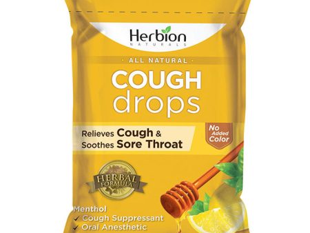 All Natural Cough Drops - Honey Lemon, Value Size, 25 Drops, Herbion Supply