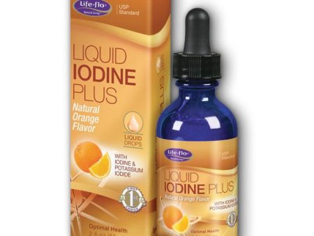 Life-Flo Liquid Iodine Plus, Natural Orange Flavor, 2 oz, LifeFlo Supply