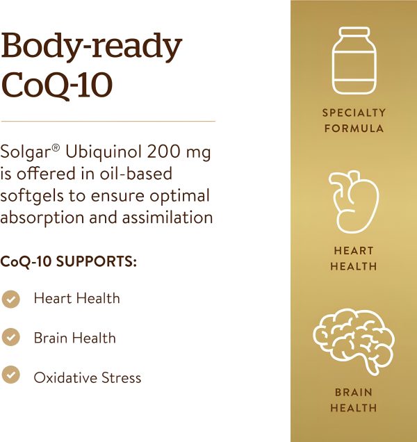 Solgar, Ubiquinol 100 mg (Coq-10 reducido), 50 Cápsulas blandas Online now