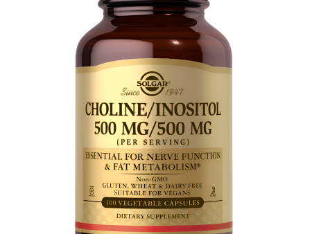 Solgar Choline Inositol 500 mg 500 mg, 100 cápsulas vegetales - Sin OMG, vegano, sin gluten, sin lácteos Cheap