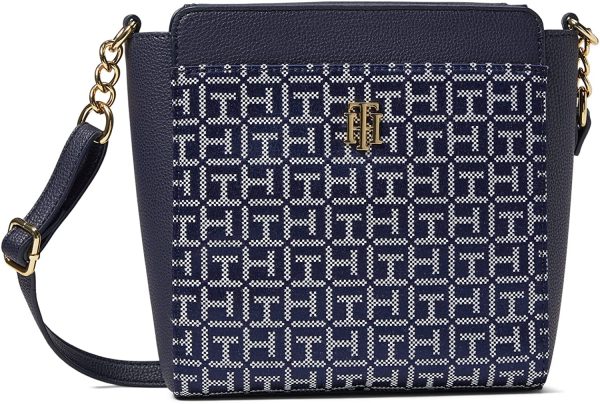 Tommy Hilfiger Antonella II Crossbody Square Monogram Jacquard Hot on Sale