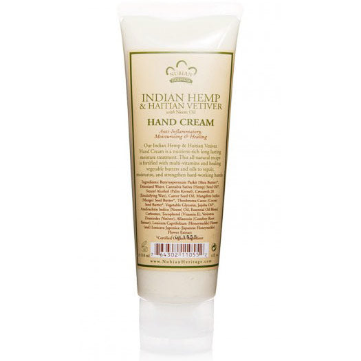 Indian Hemp & Haitian Vetiver Hand Cream, 4 oz, Nubian Heritage For Cheap