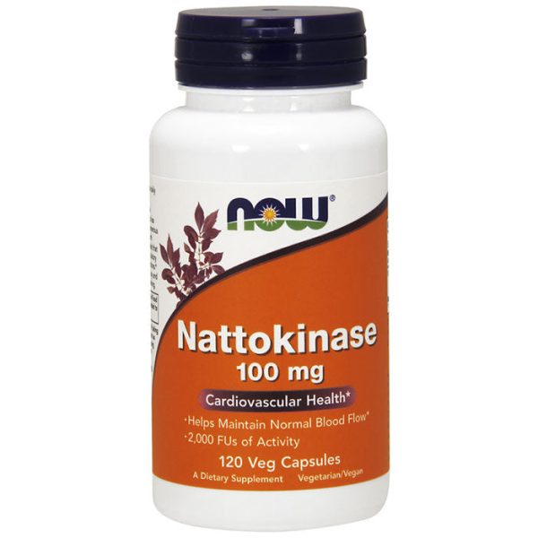 Nattokinase 100 mg, Value Size, 120 Veg Capsules, NOW Foods on Sale