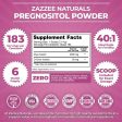 Zazzee PREGNOSITOL en polvo, 183 porciones 392 gr. 40:1 Myo Inositol Premium, D-Chiro-inositol + ácido fólico,sin OMG y todo natural. Cheap