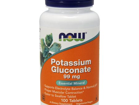 Potassium Gluconate 99 mg, 100 Tablets, NOW Foods For Discount