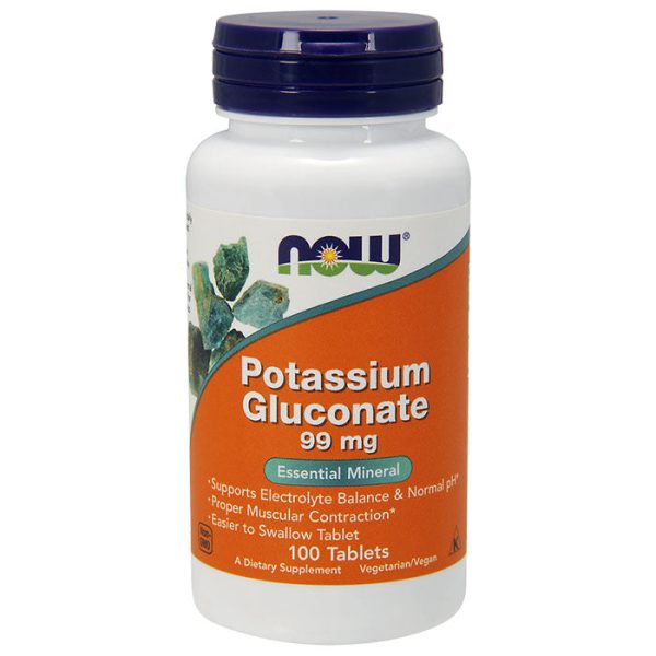 Potassium Gluconate 99 mg, 100 Tablets, NOW Foods For Discount