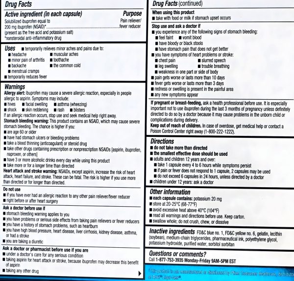 Kirkland, ibuprofenos de 200 mg 180 cápsulas blandas, alivia dolor y fiebre Discount