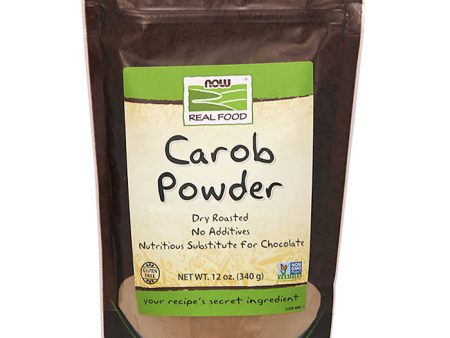 Carob Powder Dry Roasted, Chocolate Substitute, 12 oz, NOW Foods Supply