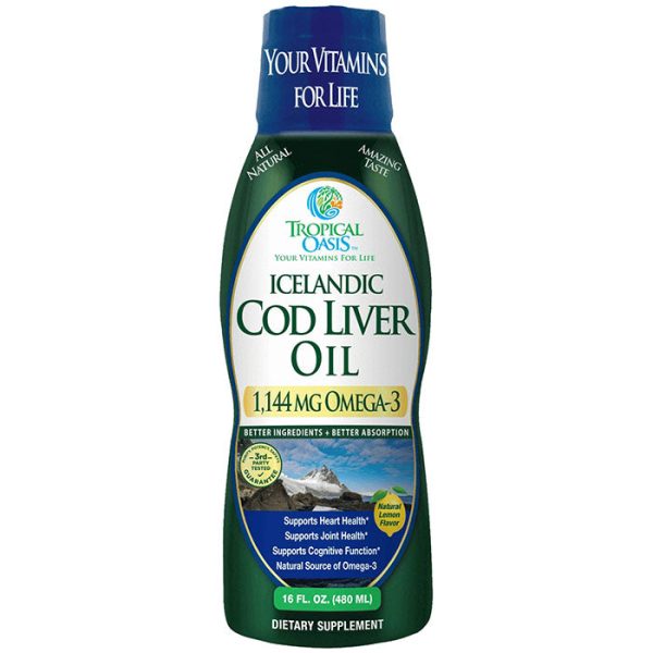 Icelandic Cod Liver Oil, 16 oz, Tropical Oasis Discount