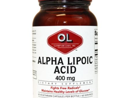 Alpha Lipoic Acid 400 mg, 60 Veggie Capsules, Olympian Labs Supply