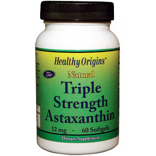 Triple Strength Astaxanthin, 12 mg, 60 Softgels, Healthy Origins on Sale