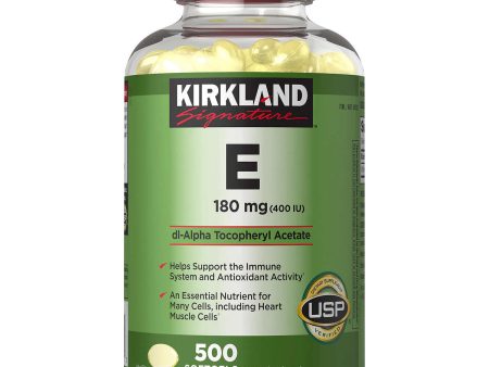 Vitamina E - Kirkland Signature 180 mg  400IU  - 500 Capsulas  Blandas Sale