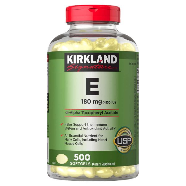 Vitamina E - Kirkland Signature 180 mg  400IU  - 500 Capsulas  Blandas Sale