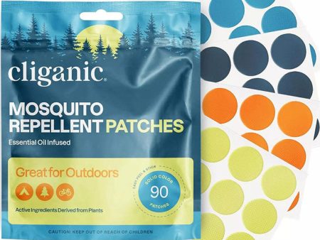 Mosquito Repellent Patches - Solid Colors, 90 Patches, Cliganic Online Hot Sale