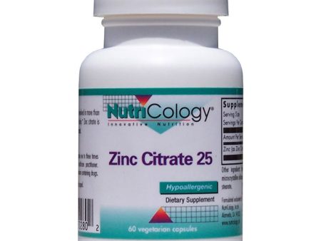 Zinc Citrate 25mg 60 caps from NutriCology Cheap