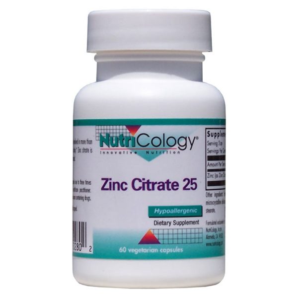 Zinc Citrate 25mg 60 caps from NutriCology Cheap