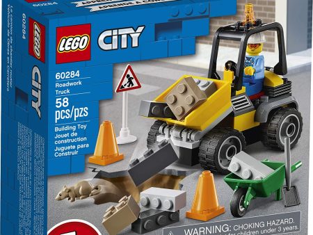 LEGO Roadwork Truck 60284 Building Set  58 Piezas - Niños de 4 +. For Discount