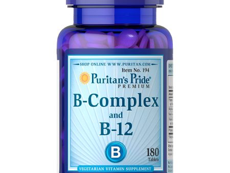 Vitamina B-Complex And Vitamina B-12 Puritans Pride 180 Tabletas Supply