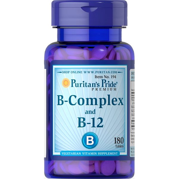 Vitamina B-Complex And Vitamina B-12 Puritans Pride 180 Tabletas Supply