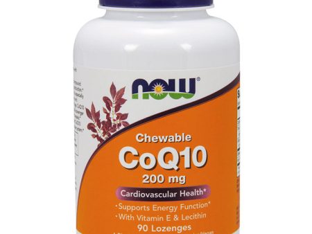 CoQ10 200 mg Lozenges, Chewable Coenzyme Q10, 90 Lozenges, NOW Foods Sale