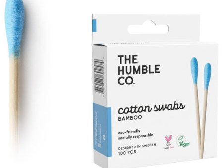 Cotton Swabs - Blue, 100 pcs, The Humble Co. Online now