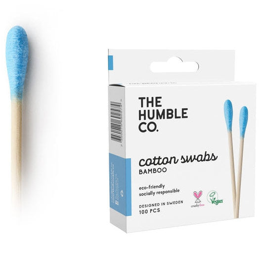 Cotton Swabs - Blue, 100 pcs, The Humble Co. Online now