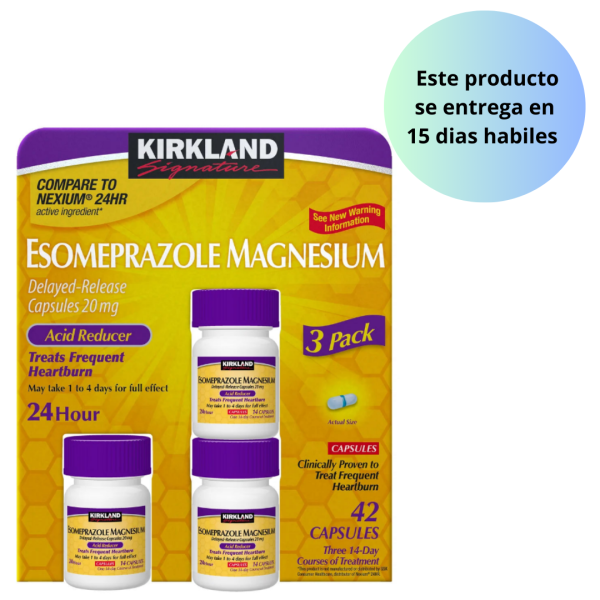 Kirkland Signature Esomeprazole 20 mg., 42 Cápsulas  - liberación retardada de magnesio y esomeprazol Sale