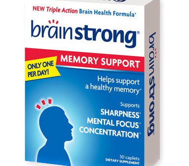 BrainStrong Memory Support, Triple Action Brain Health Formula, 30 Caplets, i-Health, Inc. Sale