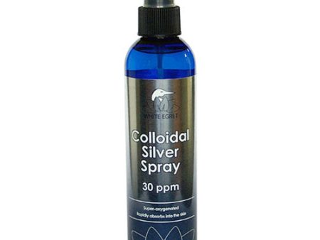 Colloidal Silver Spray 30 ppm Skin Care, 8 oz, White Egret Personal Care Supply