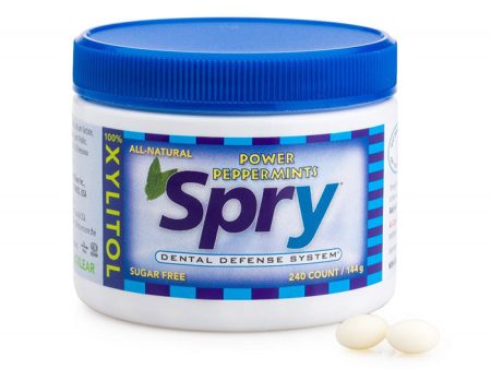 Spry Xylitol Mints - Peppermint, Sugar Free, 240 ct Jar, Xlear (Xclear) on Sale