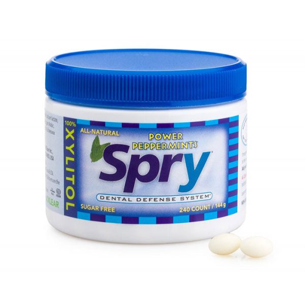 Spry Xylitol Mints - Peppermint, Sugar Free, 240 ct Jar, Xlear (Xclear) on Sale