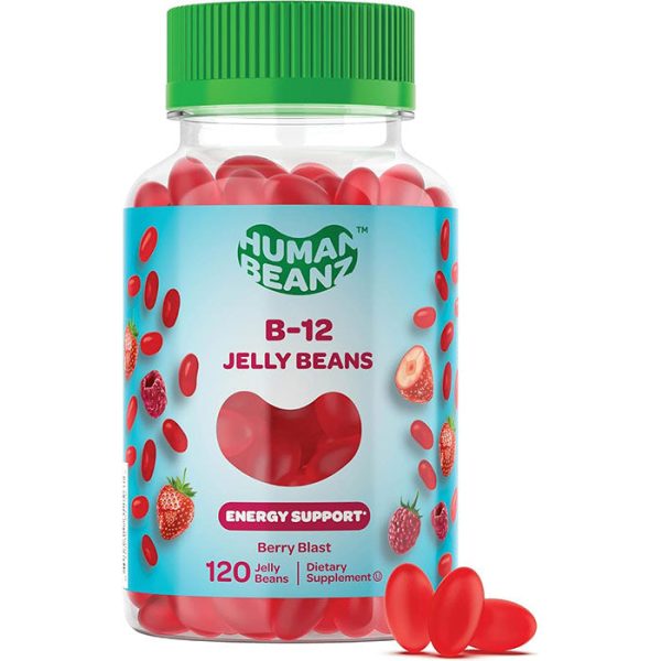 Vitamin B12 Jelly Bean Gummies for Adults, 120 Jelly Beans, Human Beanz For Cheap