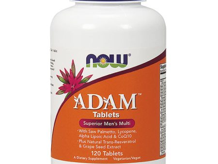 ADAM Superior Men s Multiple Vitamins, Male Multivitamin, 120 Tablets, NOW Foods Online Sale