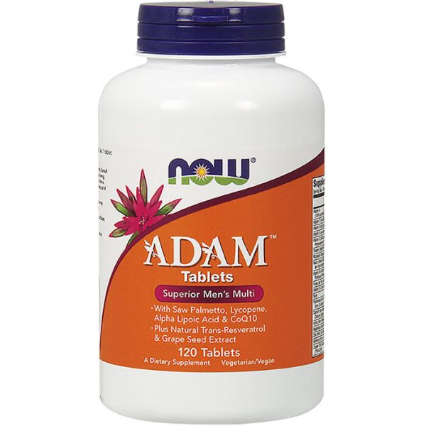 ADAM Superior Men s Multiple Vitamins, Male Multivitamin, 120 Tablets, NOW Foods Online Sale