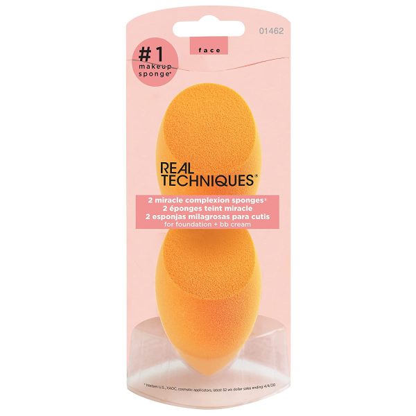 Real Techniques Esponja para maquillaje facial 01462  Miracle x 2 unidades. Hot on Sale