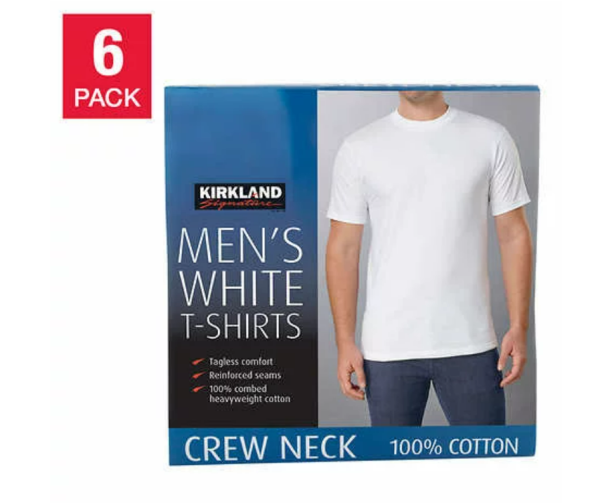 Kirkland- Polos de cuello redondo para hombre (paquete de 6) Cheap