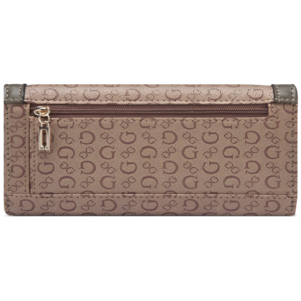 Cartera Slg Cluth en color Café Multi Guess Factory - Billetera para mujeres marca GUESS Online now