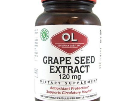 Grape Seed Extract 120 mg, 100 Veggie Capsules, Olympian Labs Online Sale