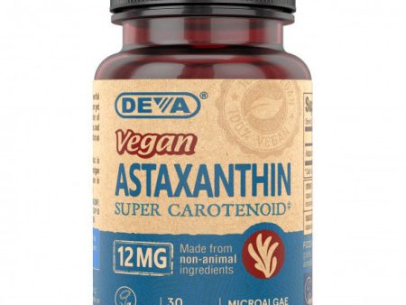 Vegan Astaxanthin 12 mg, 30 Vegan Caps, Deva Nutrition Online