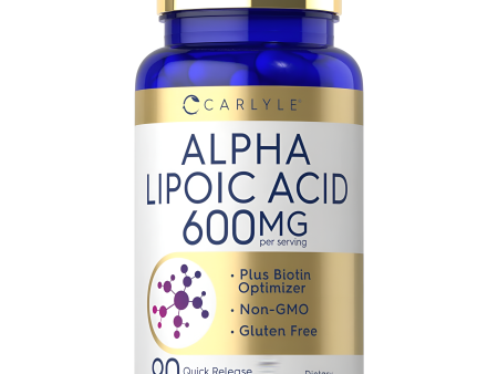 Carlyle Alpha Lipoic Acid 600mg + optimizador de biotina | 90 Cápsulas Online