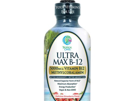 Ultra Max B12 Liquid Drops, 4 oz, Tropical Oasis Supply