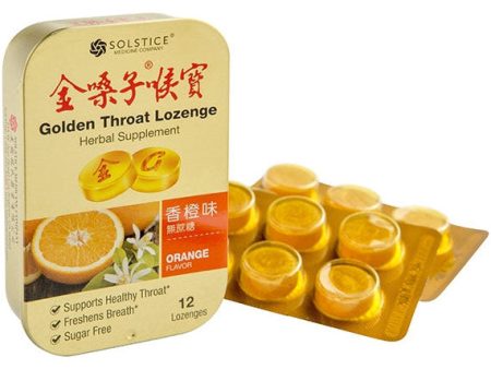 Golden Throat Lozenge, Sugar Free, Orange Flavor, 12 Lozenges Online Sale