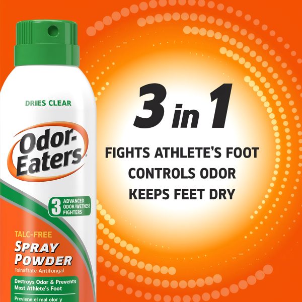 Odor-Eaters Desodorante en polvo en aerosol para pies, control de olores y absorción del sudor, 4 oz 113g Online now