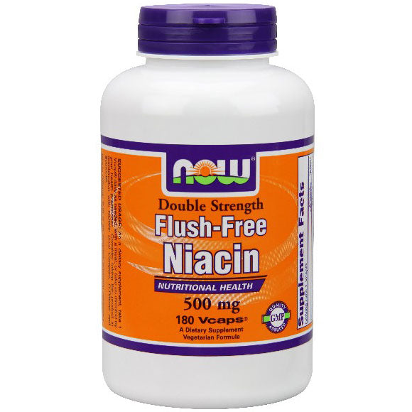 Flush Free Niacin 500 mg, 180 Vcaps, NOW Foods Discount