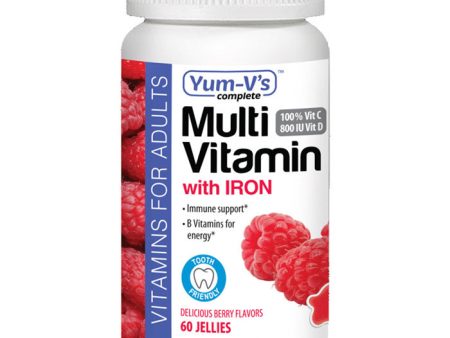 Chewable Multivitamin with Iron for Adults, Berry Flavor, 60 Jellies, Yum-V s Complete Hot on Sale