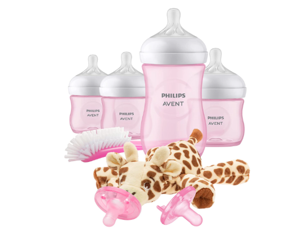 Philips Avent Set de Regalo para Bebé set de biberones  con tetina de respuesta natural. -Color  Rosa - 8 piezas Online now